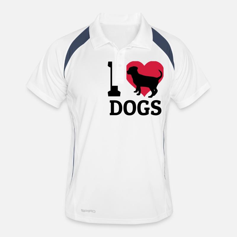 I love dogs Polo respirant Homme