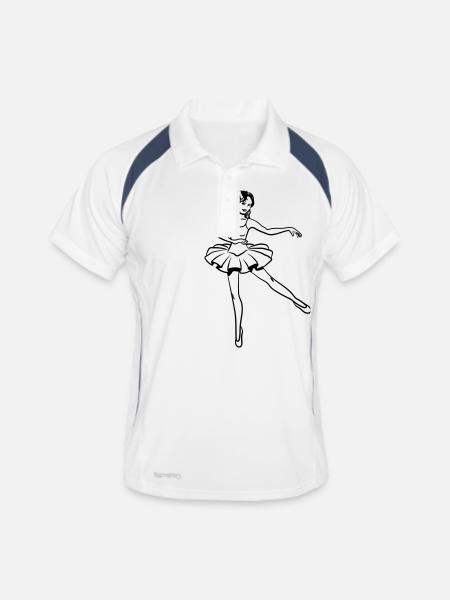 Ballerina dancing - Men's Polo breathable - white/navy - Front