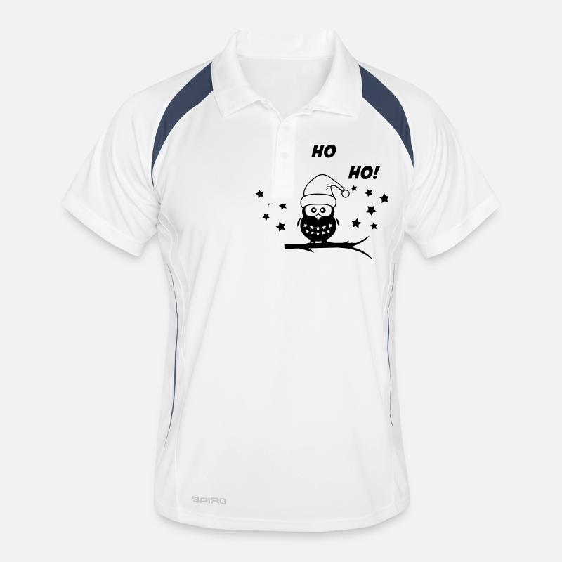 eule weihnachten santa Männer Polo atmungsaktiv