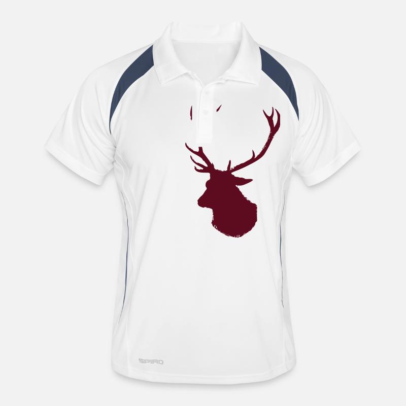 Hirsch braun Männer Polo atmungsaktiv