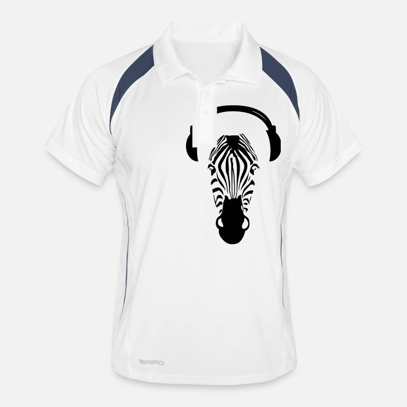 Zebra avec des écouteurs Polo respirant Homme