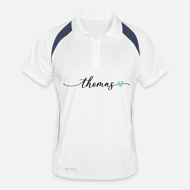 Thomas Name Calligraphy Font Men's Polo breathable