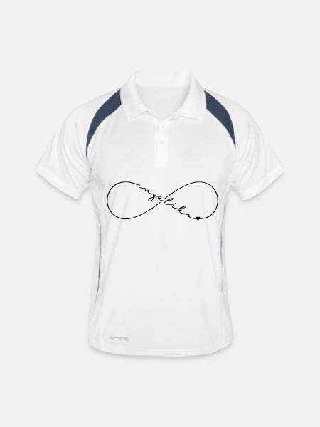 Angelika Name Infinity Symbol - Men's Polo breathable - white/navy - Front