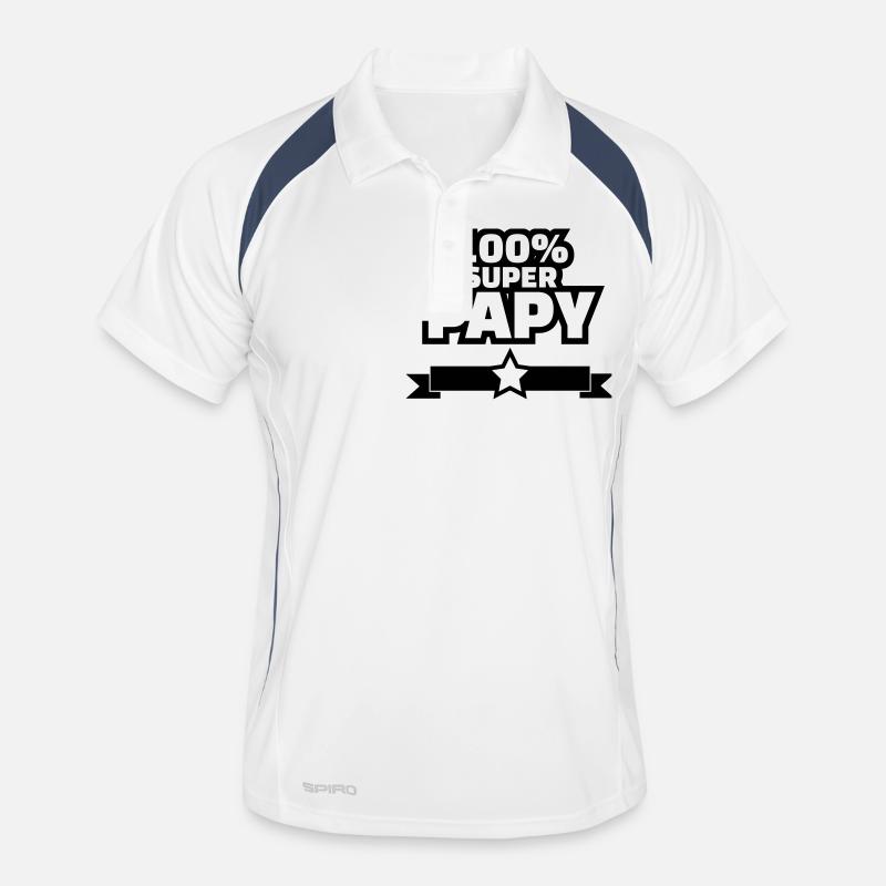 100% super papy Polo respirant Homme