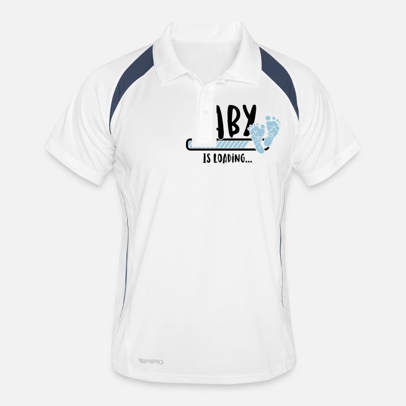 Baby is loading - loads pregnancy birth baby Men's Polo breathable
