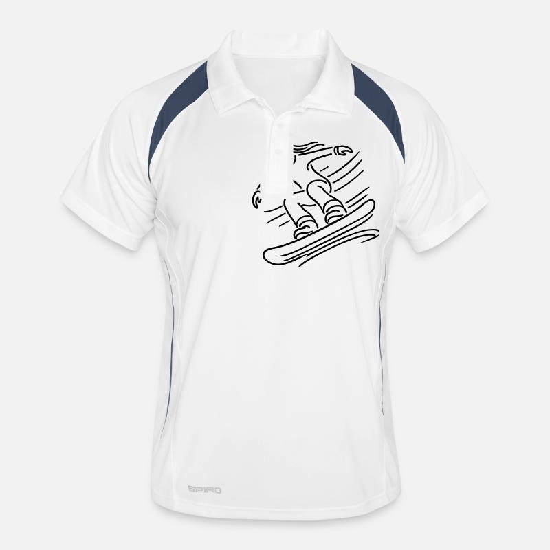 Snowboarder Snowboard Polo respirant Homme