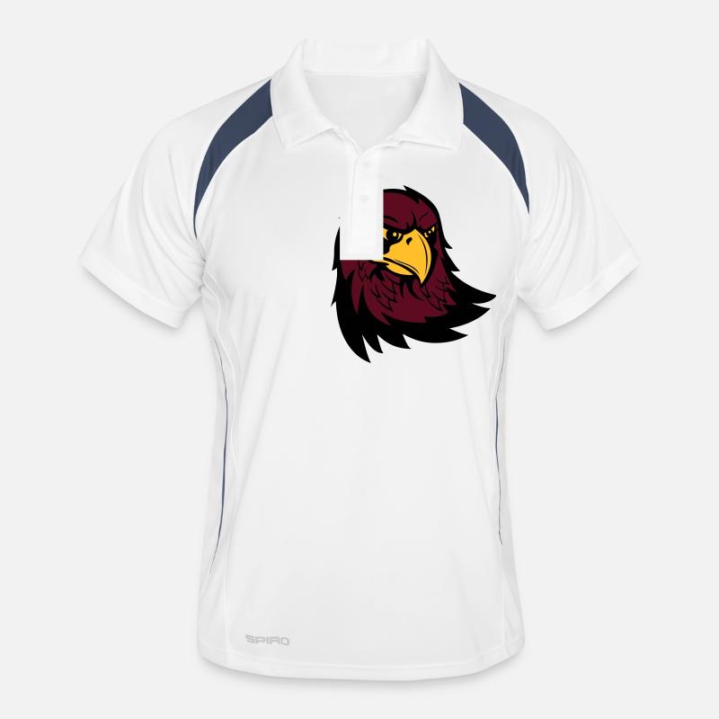 Eagle de - Männer Polo atmungsaktiv - Weiß/Navy