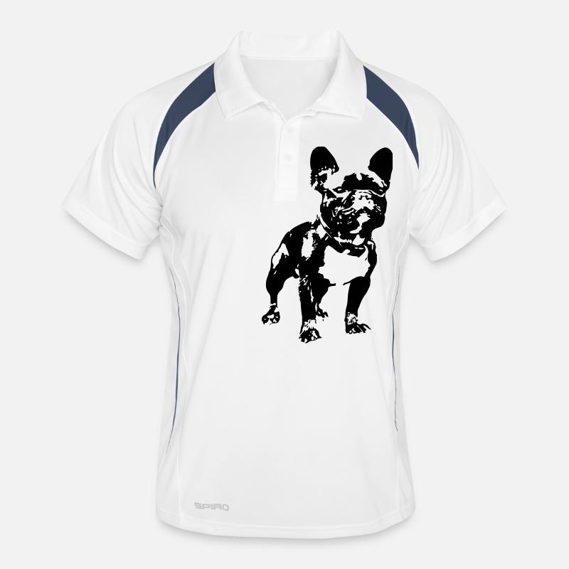 French Bulldog Männer Polo atmungsaktiv