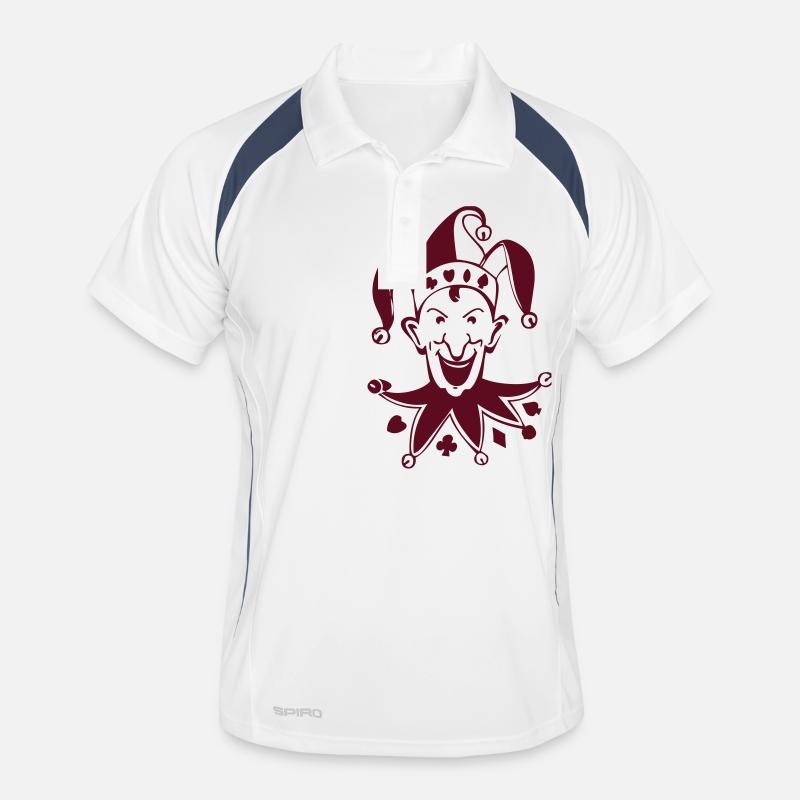 bad joker - Männer Polo atmungsaktiv - Weiß/Navy
