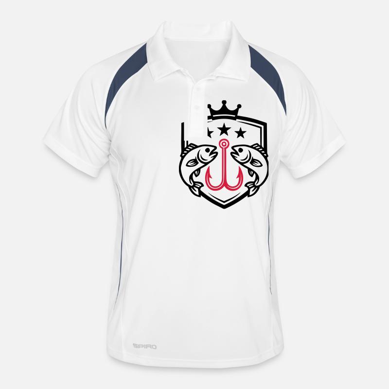 Fish Hook Fish Icon Men's Polo breathable