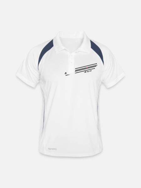 i love my car - Männer Polo atmungsaktiv - Weiß/Navy - Vorne