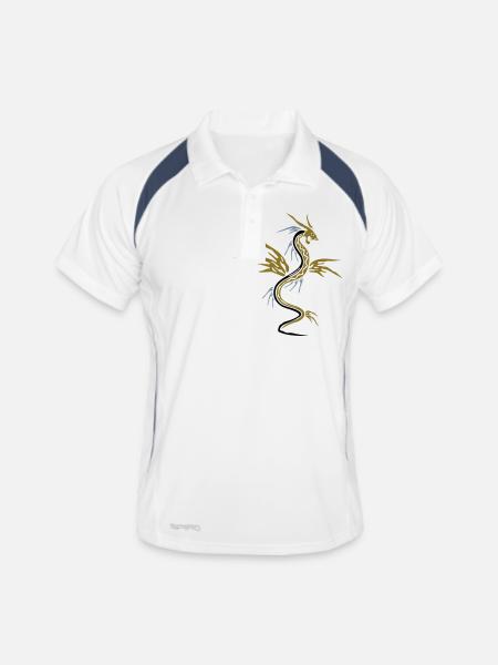 Dragon (3c) - Men's Polo breathable - white/navy - Front