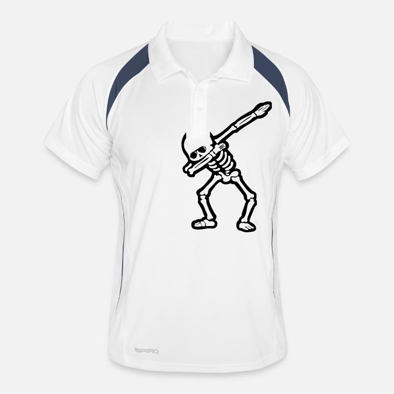Skull Dabbing Sunglasses - Men's Polo breathable - white/navy