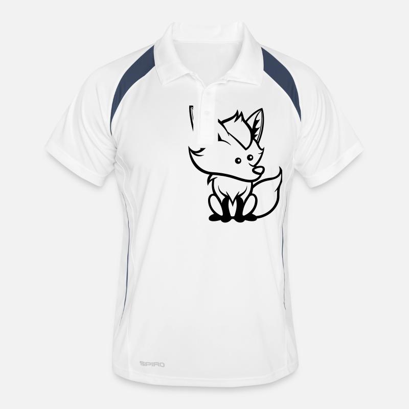 Fox Comic Animal - Men's Polo breathable - white/navy