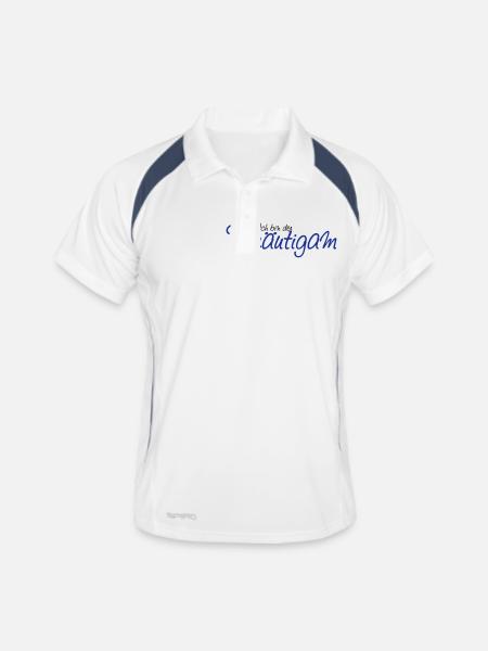 ich_bin_der_braeutigam - Men's Polo breathable - white/navy - Front