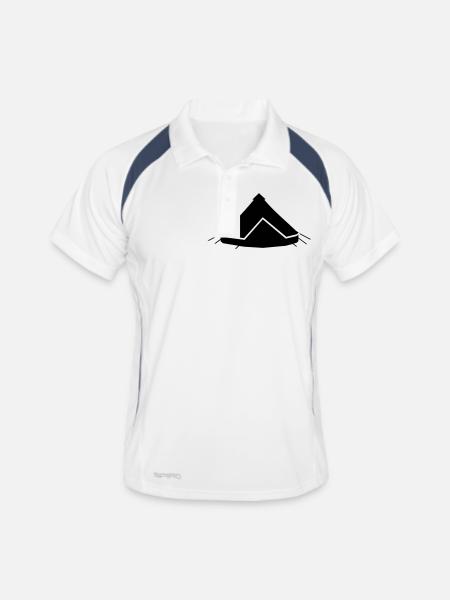 Zelt Losheim Britten 1 - Männer Polo atmungsaktiv - Weiß/Navy - Vorne