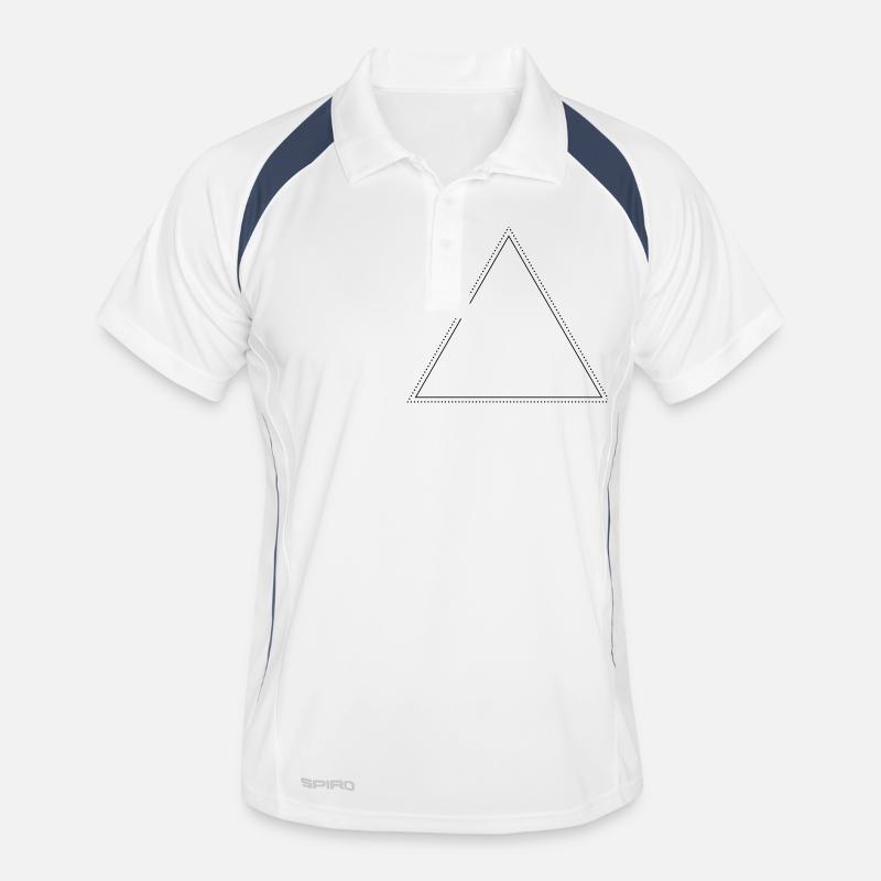 Premium Triangle - Triangle - Men's Polo breathable - white/navy