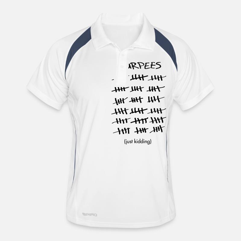 Burpees Count (Just Kidding) - Men's Polo breathable - white/navy