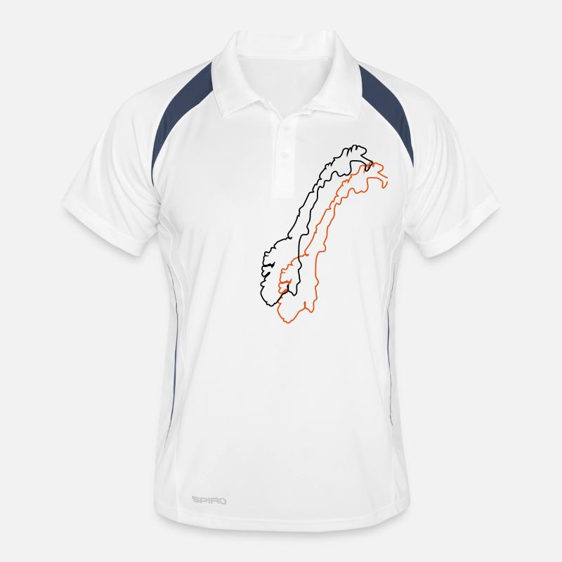 norway map Männer Polo atmungsaktiv