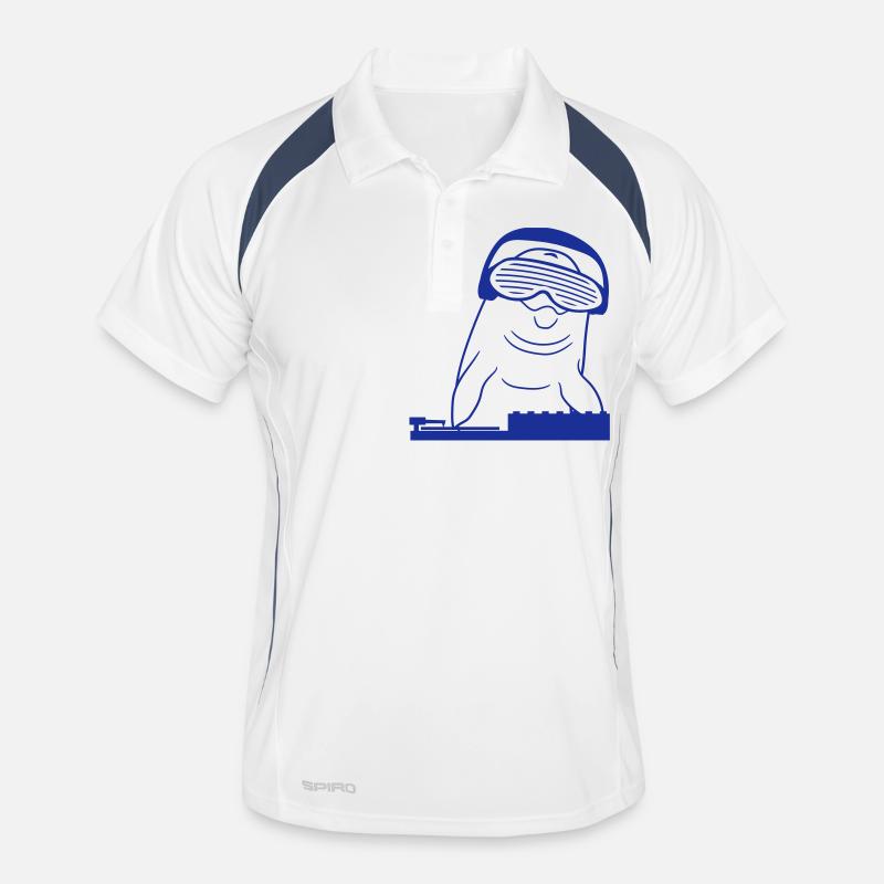 Funny DJ Dolphin Mixer Cool Party Music Fun Men's Polo breathable