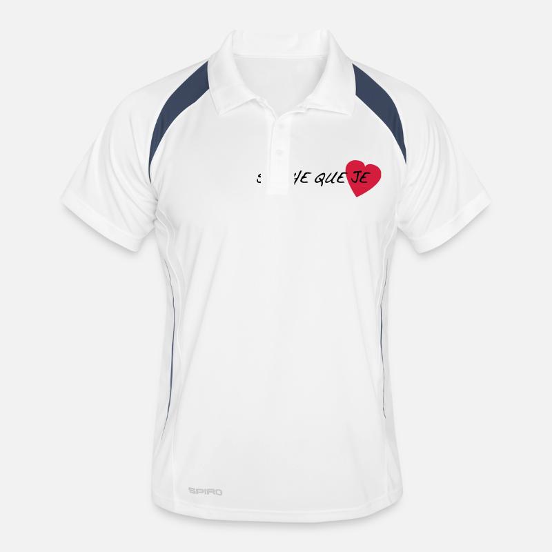 sache_que_je - Men's Polo breathable - white/navy