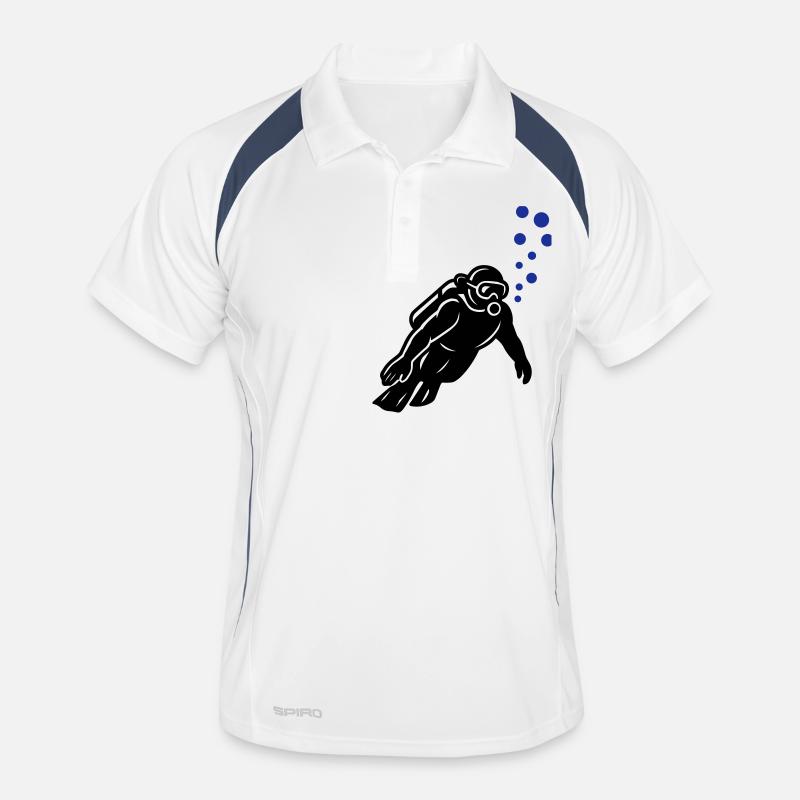 Taucher Silhouette Männer Polo atmungsaktiv