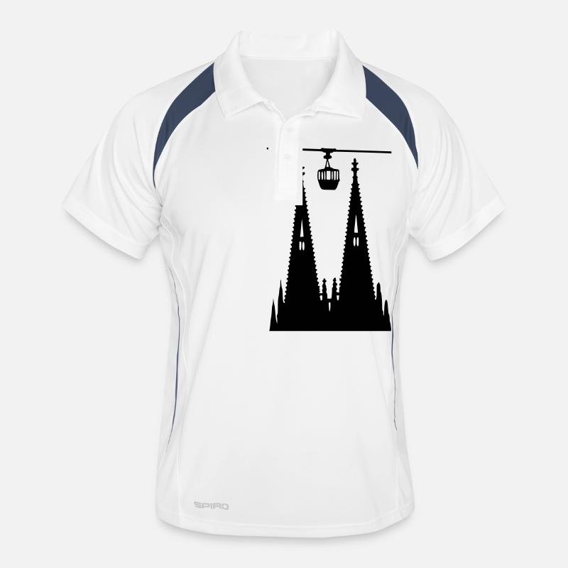 Köln - Domtürme plus Gondel Männer Polo atmungsaktiv
