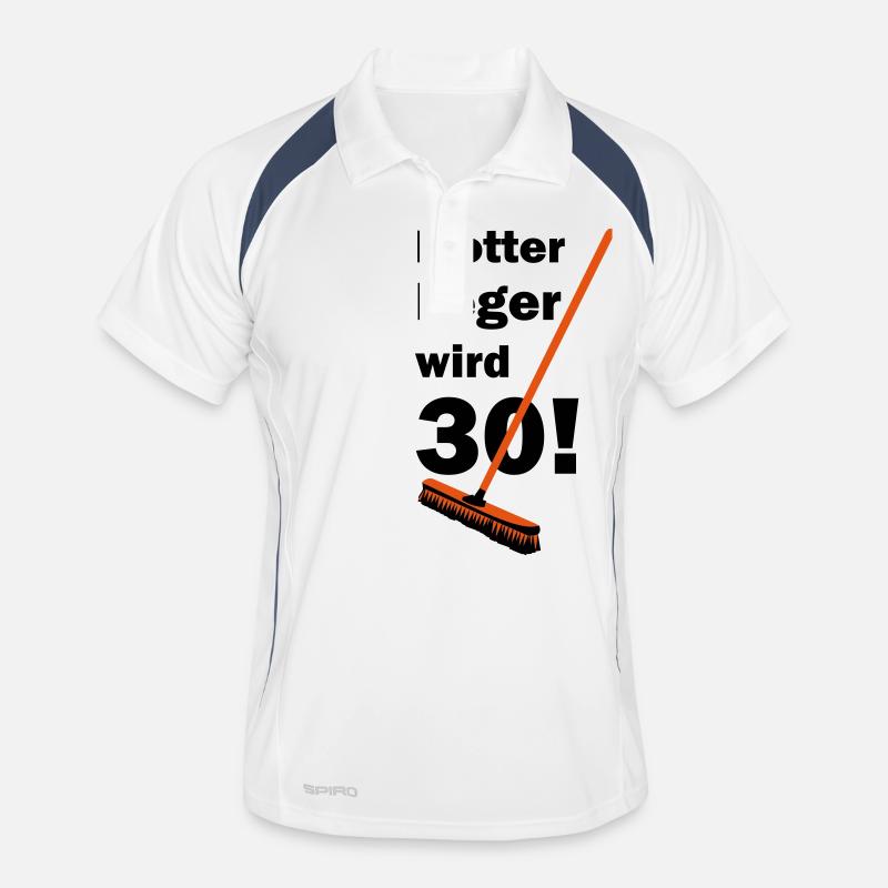 Brisk broom sweeper 30 - Men's Polo breathable - white/navy