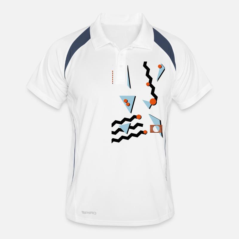 Retro Muster Männer Polo atmungsaktiv
