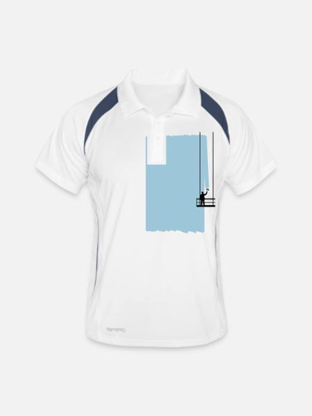 Fassaden Maler - Men's Polo breathable - white/navy - Front