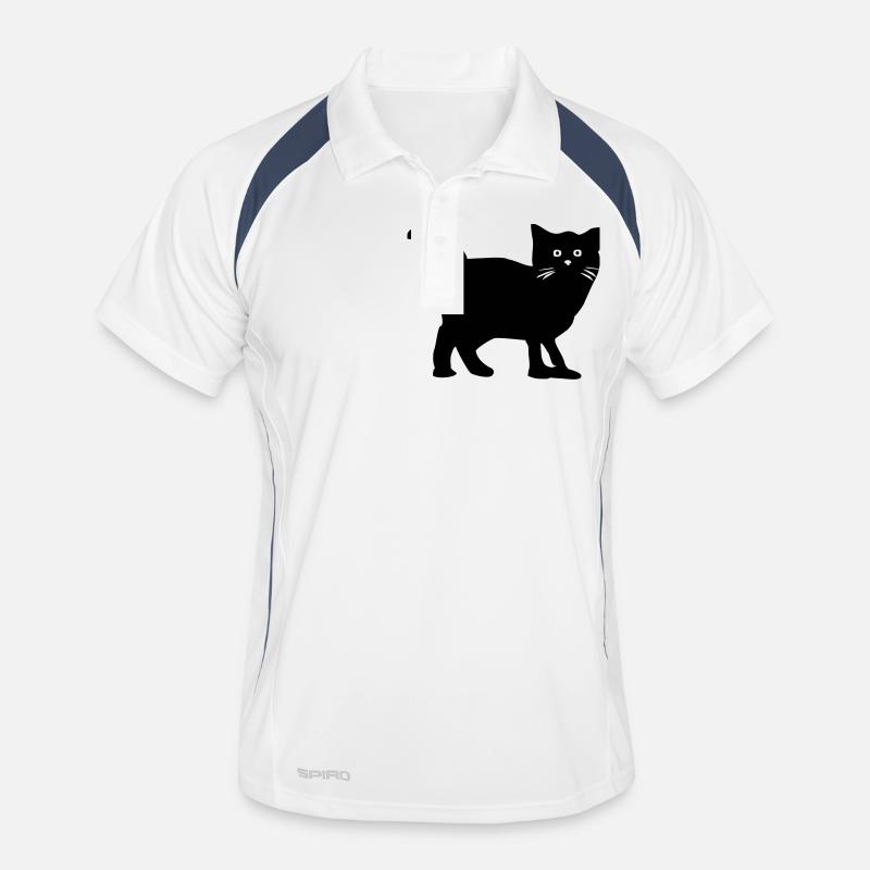 Katze Männer Polo atmungsaktiv