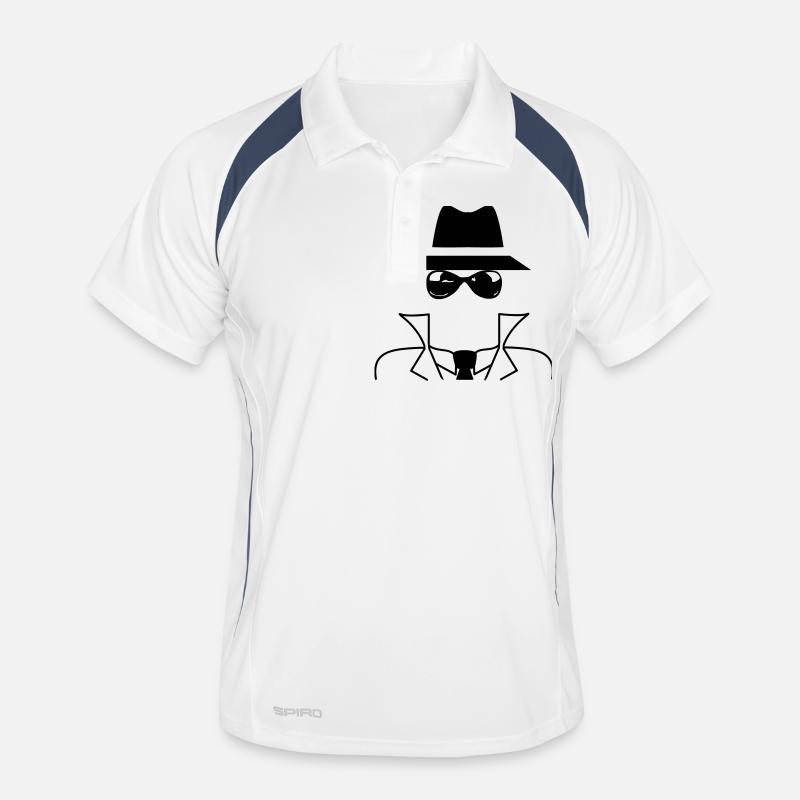 Gangster hat collar spy Men's Polo breathable