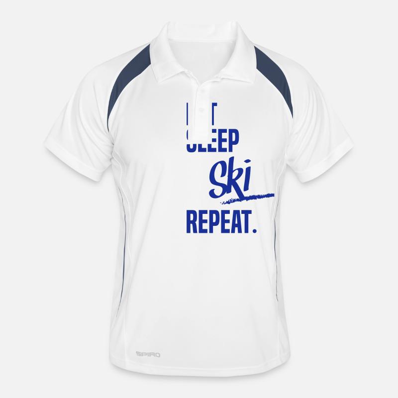 EAT SLEEP SKI Polo respirant Homme