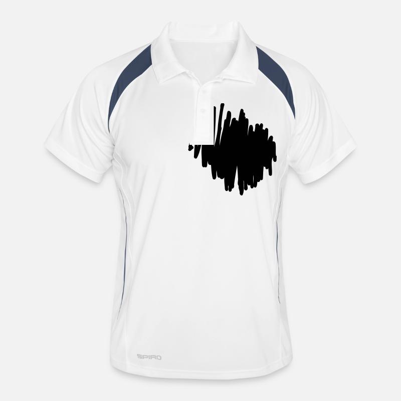 Scribble Gekritzel Hintergrund - Men's Polo breathable - white/navy