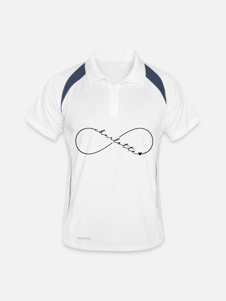 Charlotte Name Infinity Symbol - Men's Polo breathable - white/navy - Front