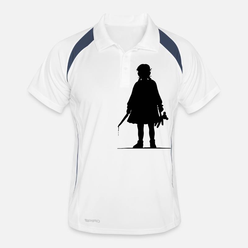 Killerinstinkt - Männer Polo atmungsaktiv - Weiß/Navy
