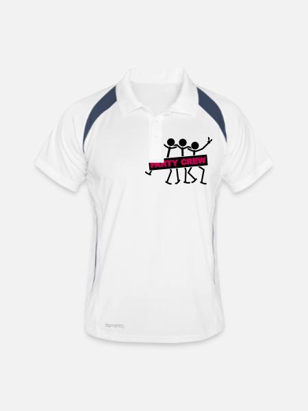 Party Crew Team - Men's Polo breathable - white/navy - Front