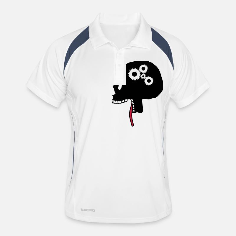 Skull, skull, super brain, teeth, head Men's Polo breathable