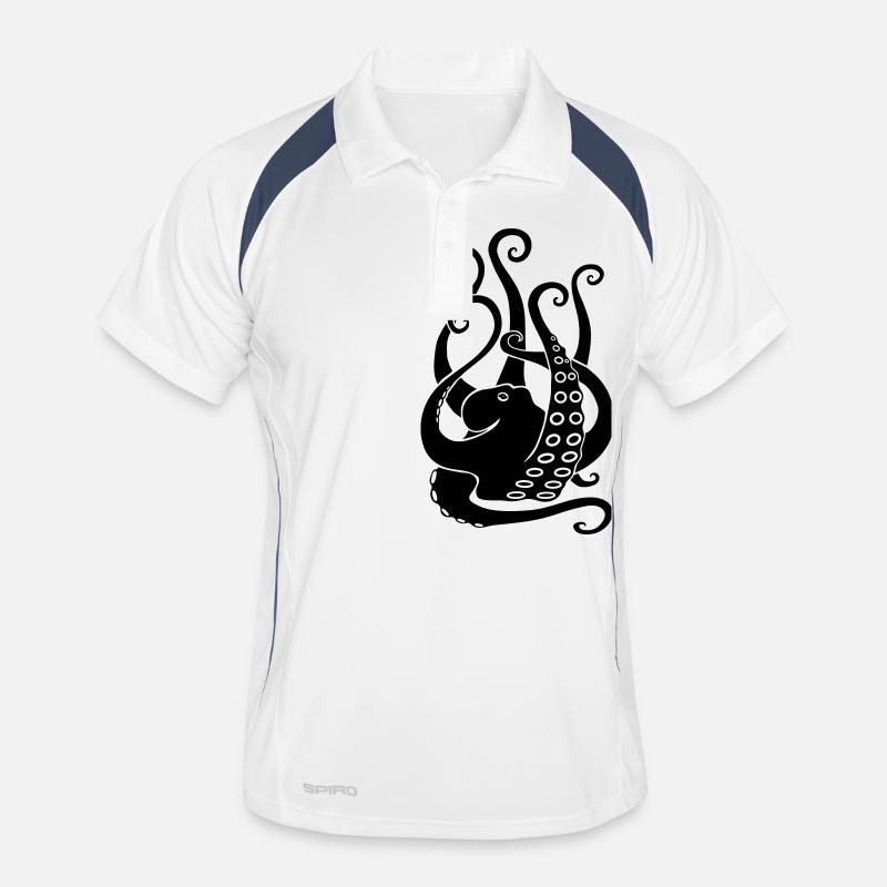 octopus squid cuttlefish scuba diving diver Men's Polo breathable