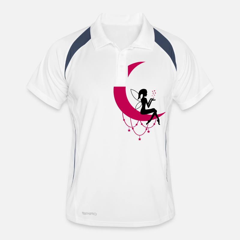 Fairy Elf Crescent Moon Fantasy Men's Polo breathable