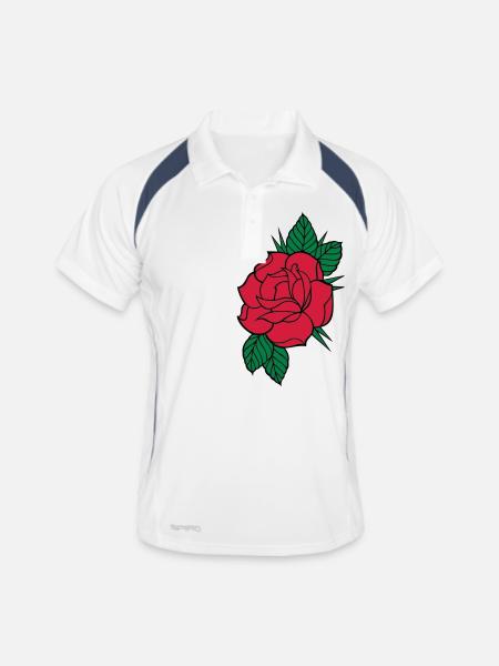Rose - Tricolore - Polo respirant Homme - blanc/marine - Devant