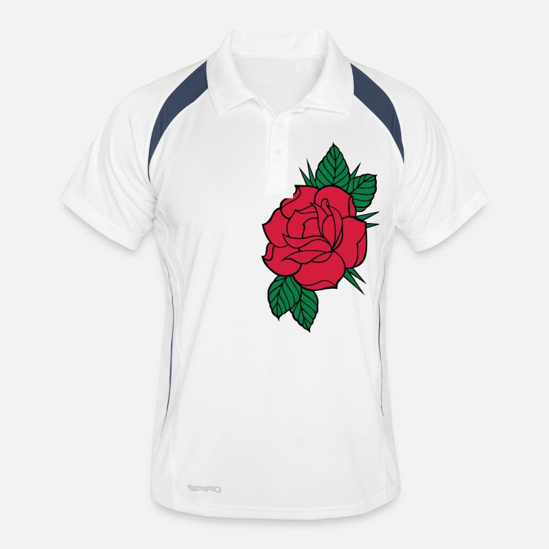 Rose - Tricolor Men's Polo breathable