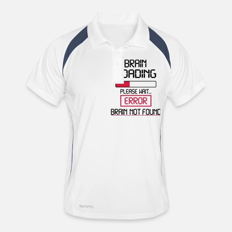brain loading error - Men's Polo breathable - white/navy