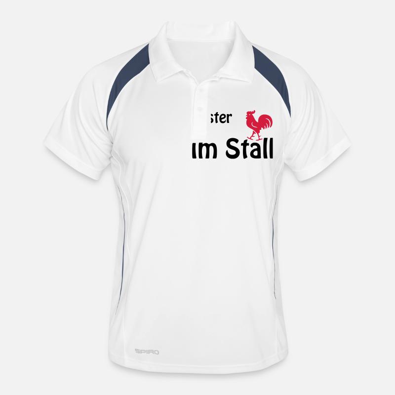 Bester Han im Stall, der Hahn im Korb Männer Polo atmungsaktiv