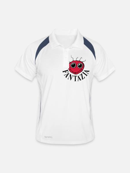2 Colour Fantazia Smiley Face - Men's Polo breathable - white/navy - Front