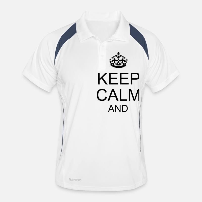 Reste calme et ton texte Polo respirant Homme