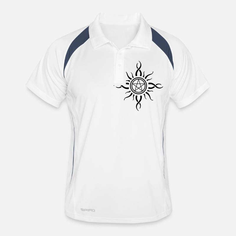 pentagram gothic pagan Men's Polo breathable