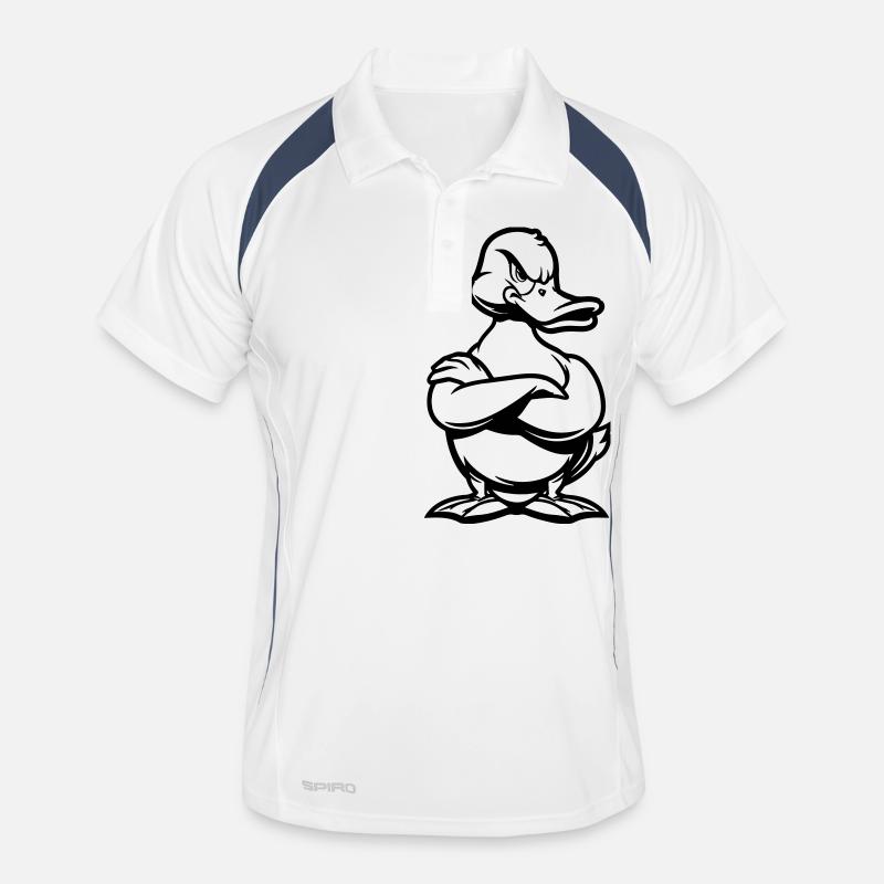 ente duck comic Männer Polo atmungsaktiv