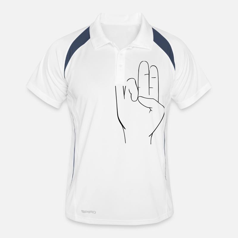 Handzeichen Männer Polo atmungsaktiv