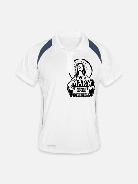 mary homegirl - Men's Polo breathable - white/navy - Front
